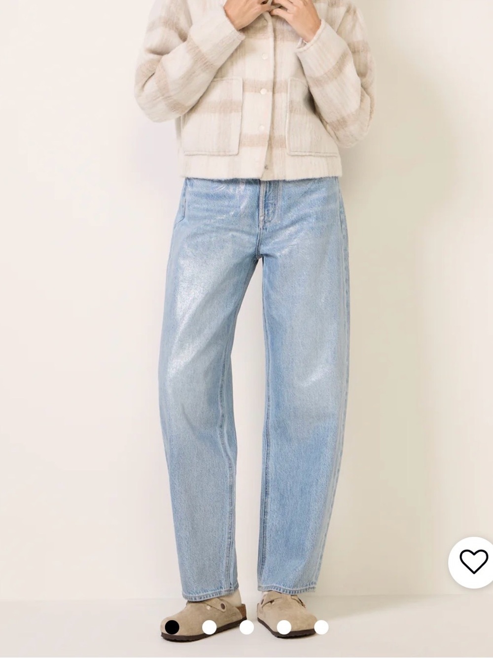 Pistola Wes Sparkle Barrel Jeans Light Wash 100% Cotton Size 31